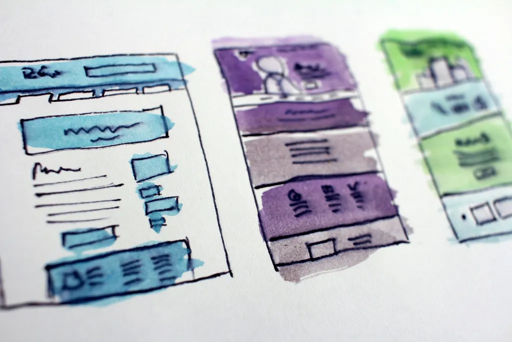 Feature planning laid out as structured columns and grouped priorities